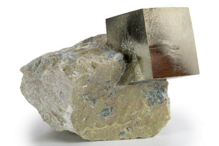 Two Natural Pyrite Cubes In Rock - Navajun, Spain #325007